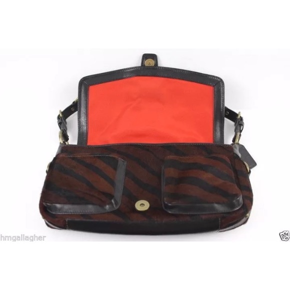 COACH Chelsea Zebra Stripe Haircalf Bag #8A62 - Picture 7 of 8